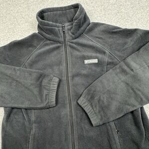 Columbia Fleece Jacket XL Gray Full Zip‎ Mock Neck Outdoor Warm Gorpcore Work